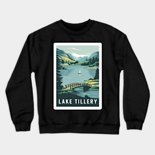 Tillery Lake North Carolina Panorama of Tranquil Landscape Crewneck Sweatshirt